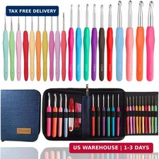 Yarniss 20 Sizes Crochet Hooks 0.5mm-10mm, Ergonomic Crochet Hooks Set with Case