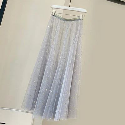 Netz Durchsichtig Rock Damen Unterrock Spitze Halb Rutsch Freizeit Fairy Classic - Bild 1 von 4