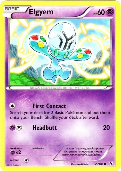 Elgyem - 55/101 - Common (Hp) Noble Victories - Psychic Pokémon