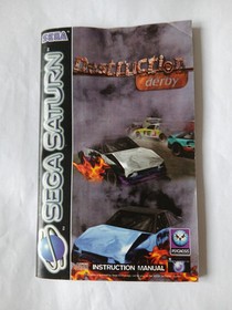 Destruction Derby Replcement Game Case Box And Manual. No Game. Sega Saturn. 