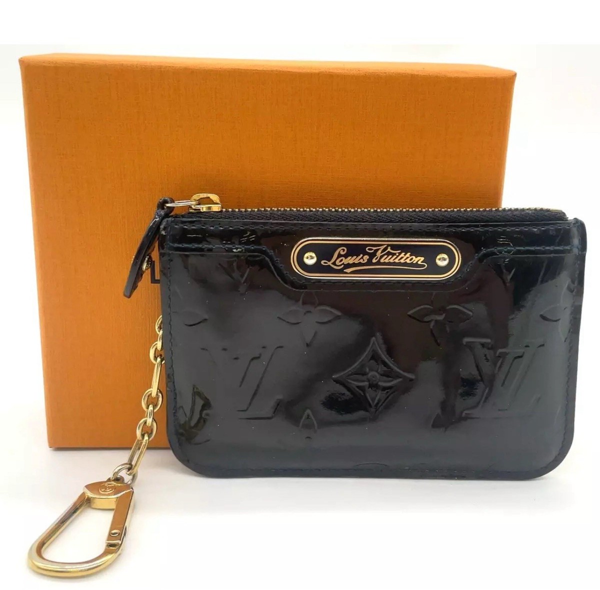 Auth Louis Vuitton Vernis Amarante Pochette Cle NM M93557 W/Box | eBay