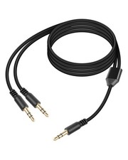 GELRHONR 3FT 3.5mm Audio Splitter 1 Male to 2 Male Cable, 1/8 Aux Y Splitter ...