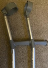 Image of Drive Lightweight Aluminium Forearm Double Adjustable Crutches Walking Aid -...