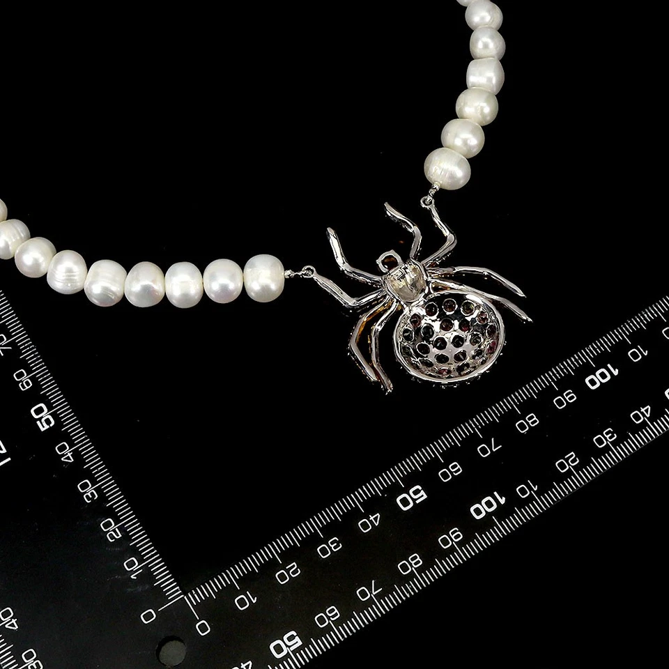 Collar de plata de ley 925 redondo citrino turmalina hecho a mano piedra preciosa araña Foto 3 de 4