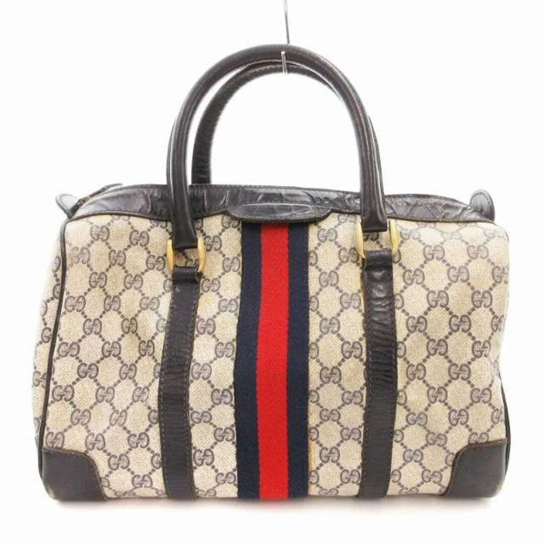 Gucci ancien sac vintage Sherry Line Boston motif GG beige UO occasion fb8d10620d6baf