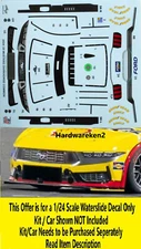 NASCAR DECAL 2024-2025 DARK HORSE FORD MUSTANG NASCAR COMMON DETAIL SHEET 1/24