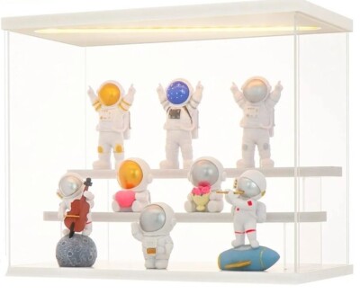 Lasoa White 3 Shelf Display Case