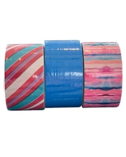 3 RollsTool Bench Hardware Assorted Stripes & Solid Duct Tape- 60 Ft. Total