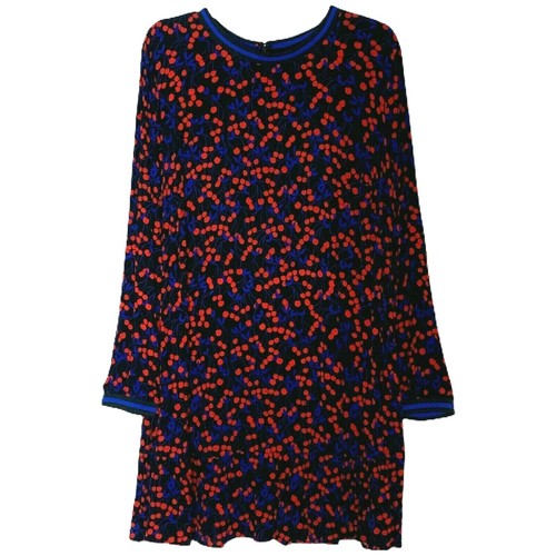 Popsugar Women's Size 0X Fresh Prep Ruffle Dress Cherry Dream Blue Cherries