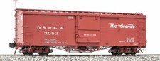Accucraft / AMS AM2201-3x Box Car - D&RGW Flying Rio Grande, 1:20.3 scale NEW