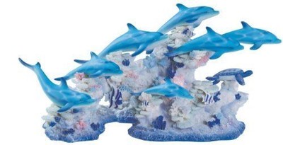 Dolphin Dolphins Sea Ocean Coral Art Color Vanity License Plate Aluminum USA NEW