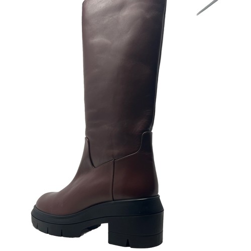 Stuart Weitzman Mujer Nora Botas Tacón Bloque 37 6.5 Marrón Caoba - Imagen 2 de 9