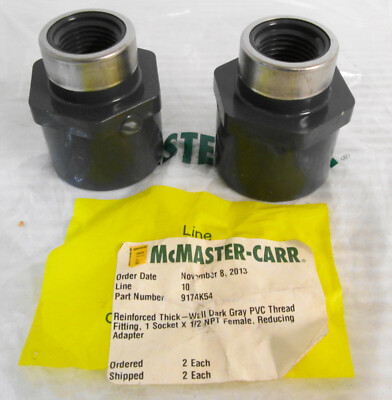 Mcmaster Carr 9174K54 Reducer Socket 1'' X Threaded 1/2'' NPT Female (Lot of 2)