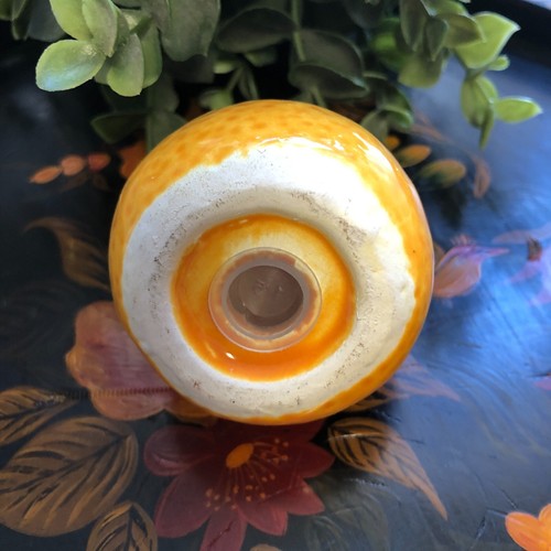 vtg Porcelain ORANGE Salt Shaker 2 1/4" Retro Kitchen Fruit Japan - Picture 4 of 7