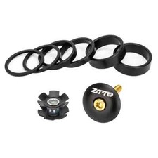 Bicycle Stem Cap & Spacers Set Cover Aluminum Headset Fork Top 1-1/8 Threadless