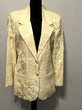 Vintage "Destination Other" Ivory Lace Blazer Bridal Mother of Bride Purse M/ L