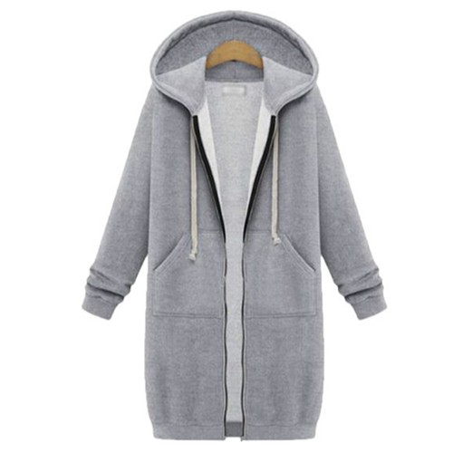 Women Casual Coats Hoodie Long Sleeve Hooded  Jumper Cardigan Jacket - Imagen 14 de 48