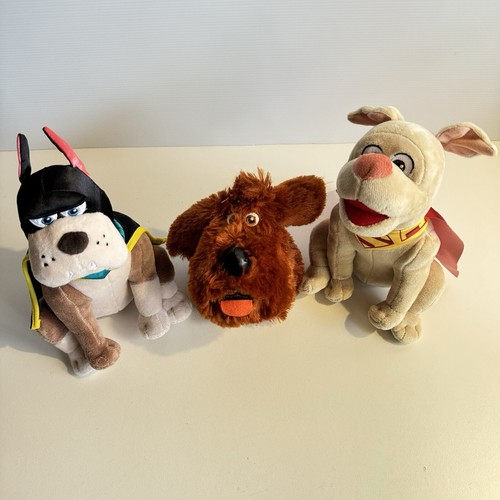 Bundle x4 Super Pets Ace Duke Krypto PB Plush Stuffed Animal Dog Toy Embroidered - Picture 8 of 22