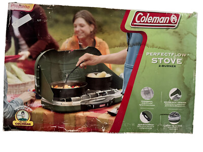 Coleman Perfect Flow Wind Block 2-Burner Propane Stove 20,000