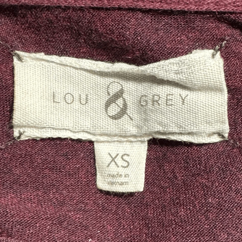 Blusa para mujer Lou & Grey XS manga larga cuello redondo granate lisa Foto 4 de 4