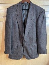 Pierre Balmain Men  s Singles Breasted Wool/Silk Blend Blazer Size 42L Brown
