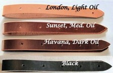 Amish made Latigo Genuine Leather 3-foot OFF BILLET Saddle Cinch Strap LIGHT OIL