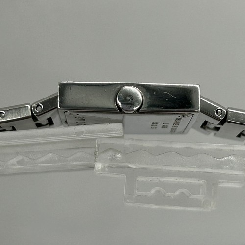 Autentico orologio BVLGARI Quadrato SQ22 acciaio inossidabile quadrante nero ... - Foto 3 di 14