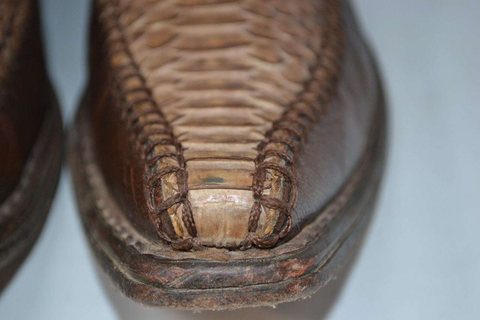 Python Cowboy Western Boots Handmade Leather Cuad… - image 6