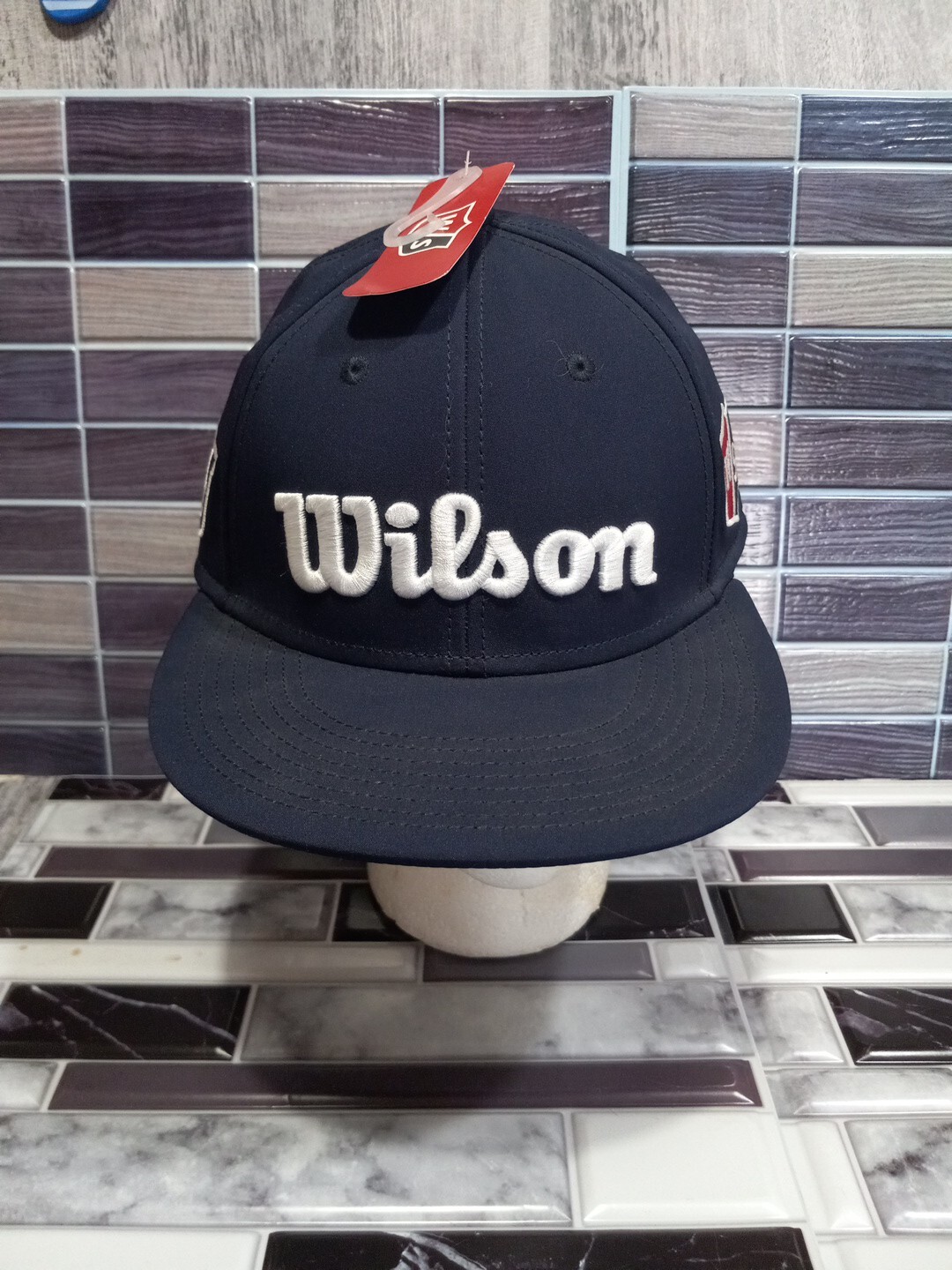 Wilson Staff Tour Flat Brim Holf Cap Hat Black One Size Fit 