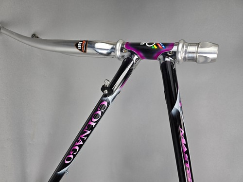 Rahmen Set Colnago Master Piu Gilco 130 mm vintage steel frame 90s 53 cm purple - Bild 6 von 22