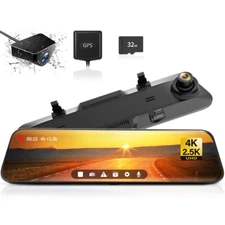 WOLFBOX Mirror Camera Dash Cam Front and Rear 4Kcam With Super Night Vision G900