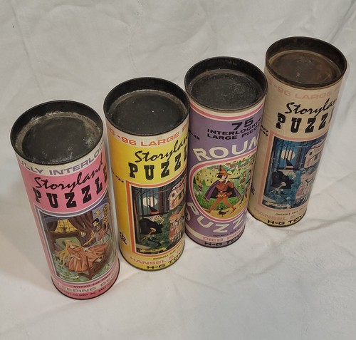 4 Vintage Storyland Puzzles Pied Piper Sleeping Beauty Hansel Gretel - Picture 5 of 5