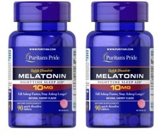 Super Strength Melatonin 10Mg 2X90 180 quick Dissolve Tablets Cherry flavor 2027