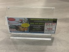 Acrylic Sign Holder 6x4 Clear Sign Holder Double Horizontal With magnet A/5/1/19