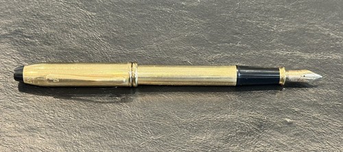 CROSS TOWNSEND 10K Gold Filled FOUNTAIN PEN w/14K Gold Medium Nib With Box - Picture 5 of 20