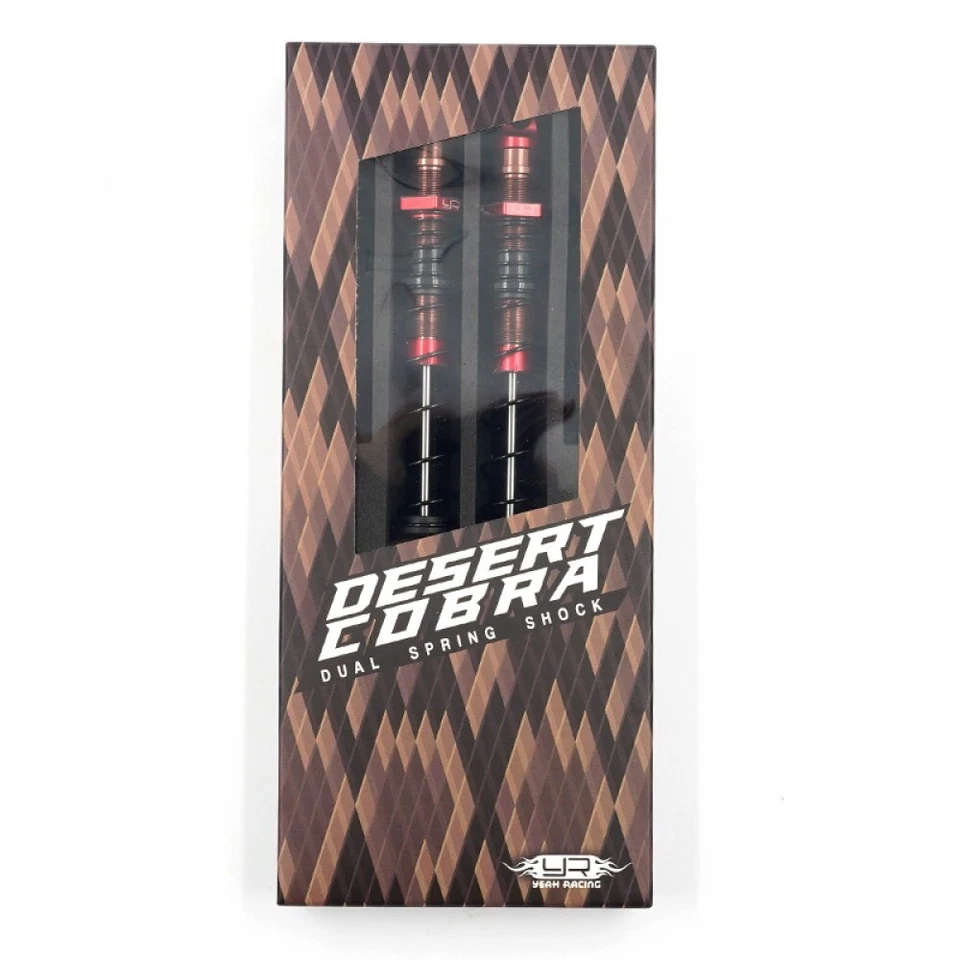 Yeah Racing DDC-110RD 110mm Desert Cobra Dual Spring Shock (2) Red 1/10 Off-Road - Image 3 of 3