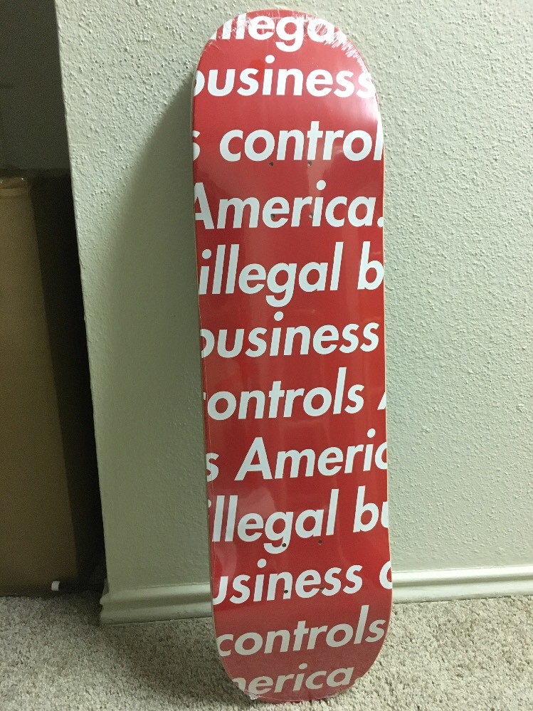 SUPREME ILLEGAL BUSINESS SKATEBOARD SS18 WEEK 1 SKATE DECK RED