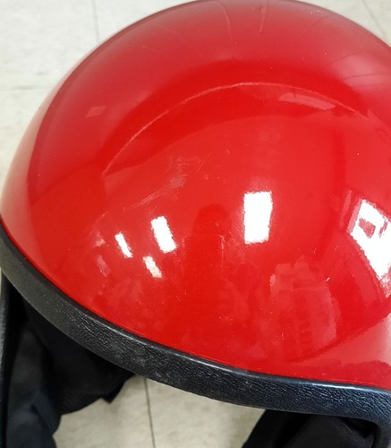 Vintage Safetech Racer Full Face Red Motorcycle Helmet Youth LG USA-Made 1970's - Picture 8 of 10