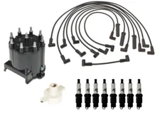 ACDelco Ignition Kit Distributor Rotor Cap Wire & Spark Plugs for Chevy Pontiac