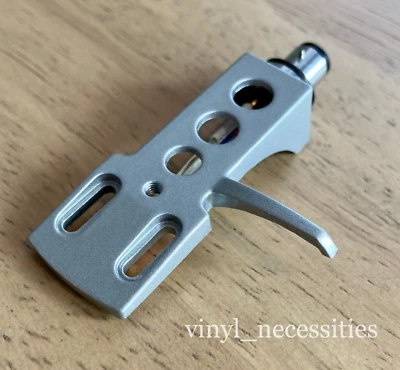 Technics Style Silver Headshell w 7N OFC Silver Insulated Phono Cartridge Leads!