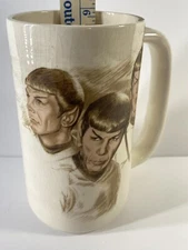 Star Trek Spock ceramic mug, Leonard Nimoy, 1986 Russ Ernst Enterprises
