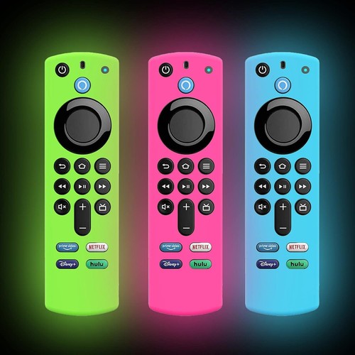 3-Pack Silicone Remote Case Glow in Dark Lanyard Universal TV Controller Cover - Picture 3 of 7