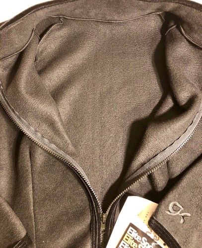 GK FITTED ICE SKATE JACKET ADULT LARGE BLACK FLEECE VELVT TRIM ZIP WARM UP SZ L - Picture 6 of 11