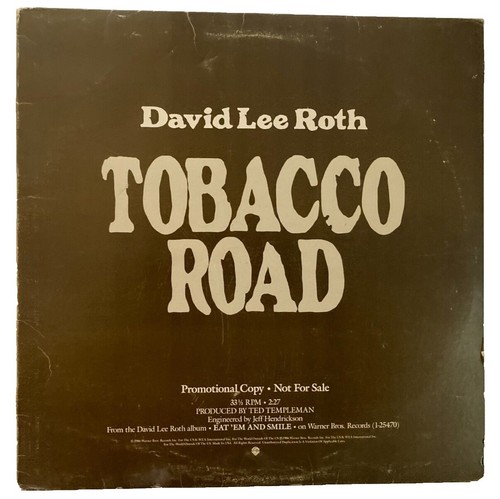 david lee roth tobacco road David Lee Roth Tobacco Road 12” Vinyl Single Estate Sale