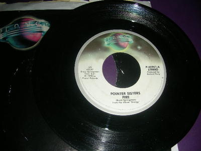 Pop R&B 45 Pointer Sisters ''Fire/ Love Is Like A Rolling Stone'' Planet 1978 NM