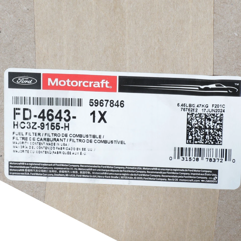 Filtro de combustible HC3Z-9155-H Ford F-250-550 Super Duty 2017-2023 nuevo fabricante de equipos originales Foto 3 de 4