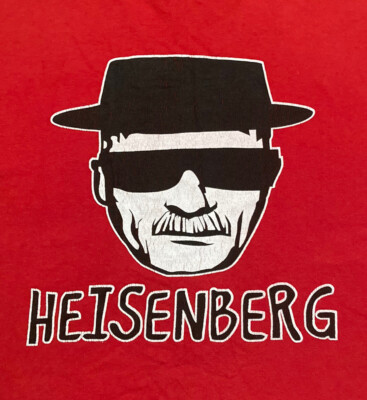 BREAKING BAD - HEISENBURG Walter White Red Shirt MEDIUM Meth Lab AMC Cranston