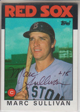 Autographed 1986 Topps Marc Sullivan - Red Sox