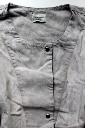 Rachel Comey Holt denim dress US 4 light grey wash cotton LSKT172