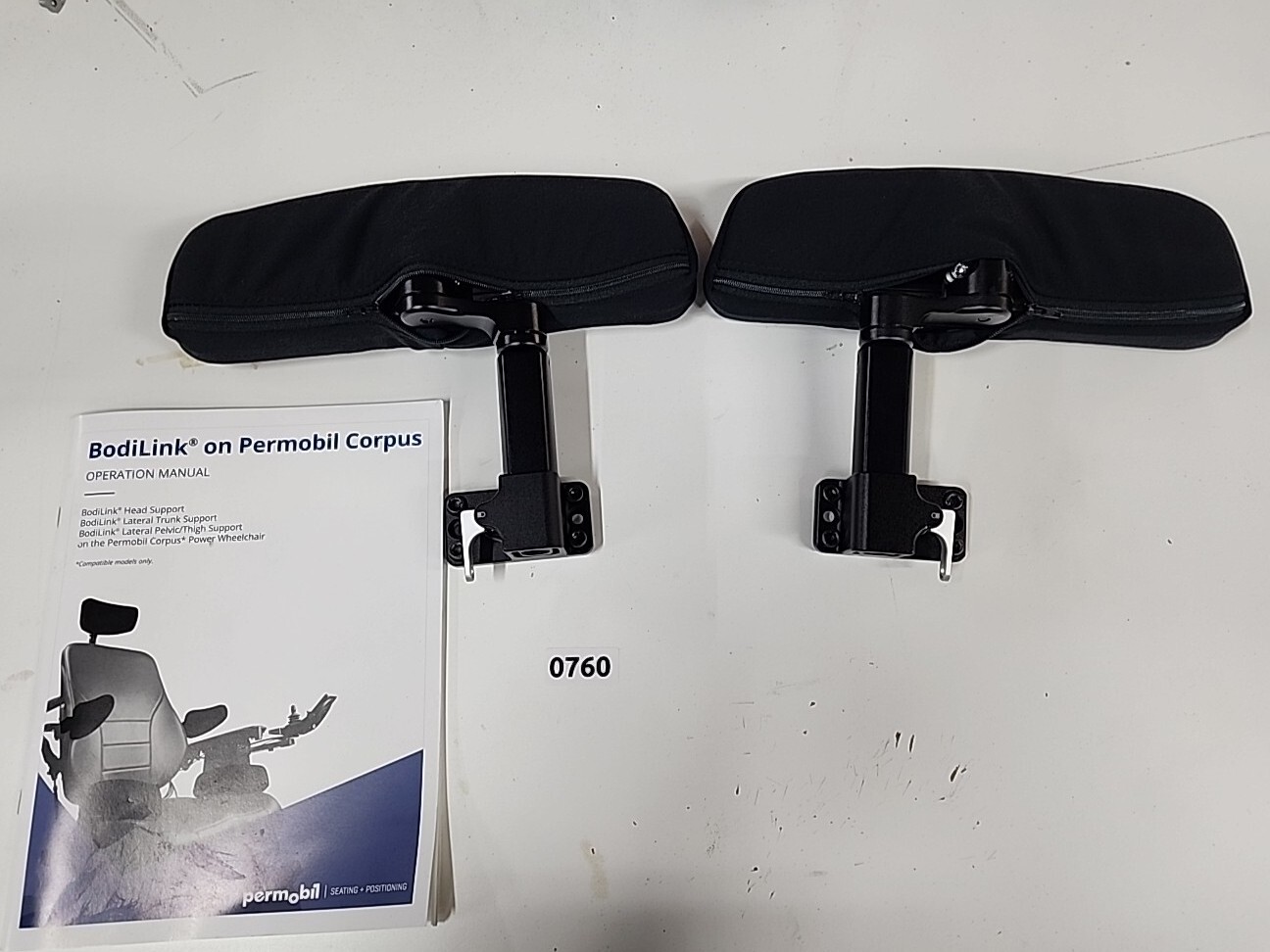 Permobil BodiLink Lateral Pelvic / Thigh Supports for Wheelchair 12" x